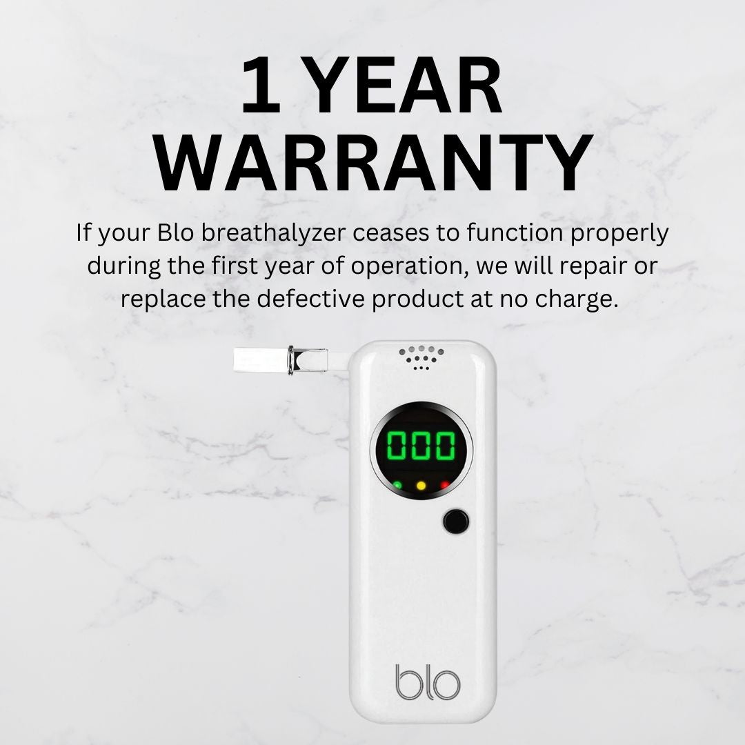 Warranty for Blo Breathalyzer